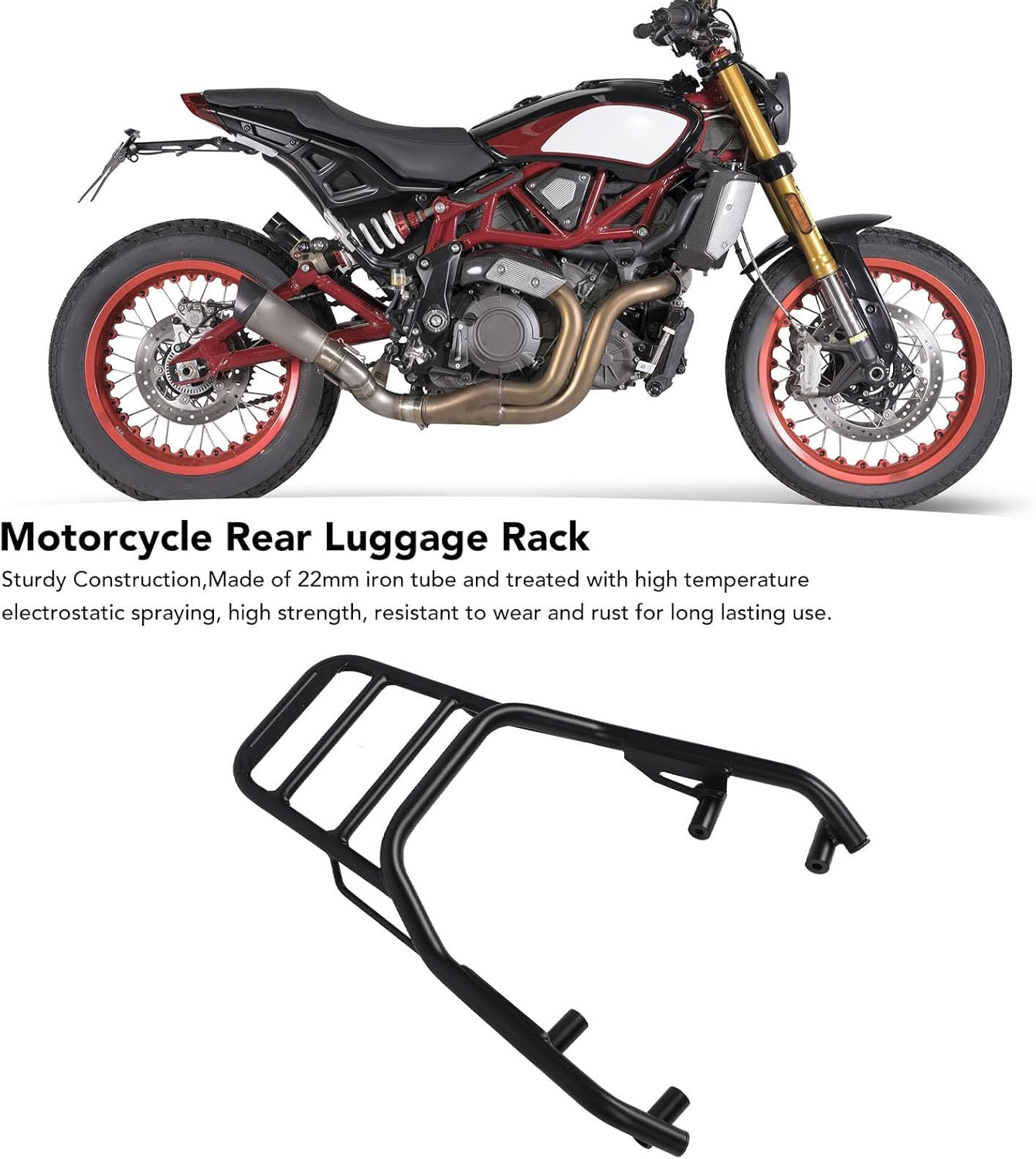Motorcycle Luggage Rack for Indian FTR1200 2019-2023, Powersports Luggage Racks, Rear Rack, FTR1200 Accessories image number 1