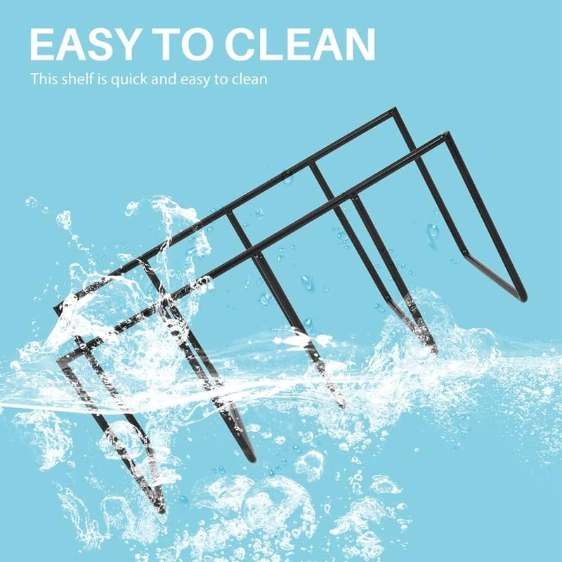 Hcskoss Metal Vinyl Record Display Shelf Turntable Storage Shelf Exhibit Stand Holder (Black, 26 * 12 * 12) image number 2