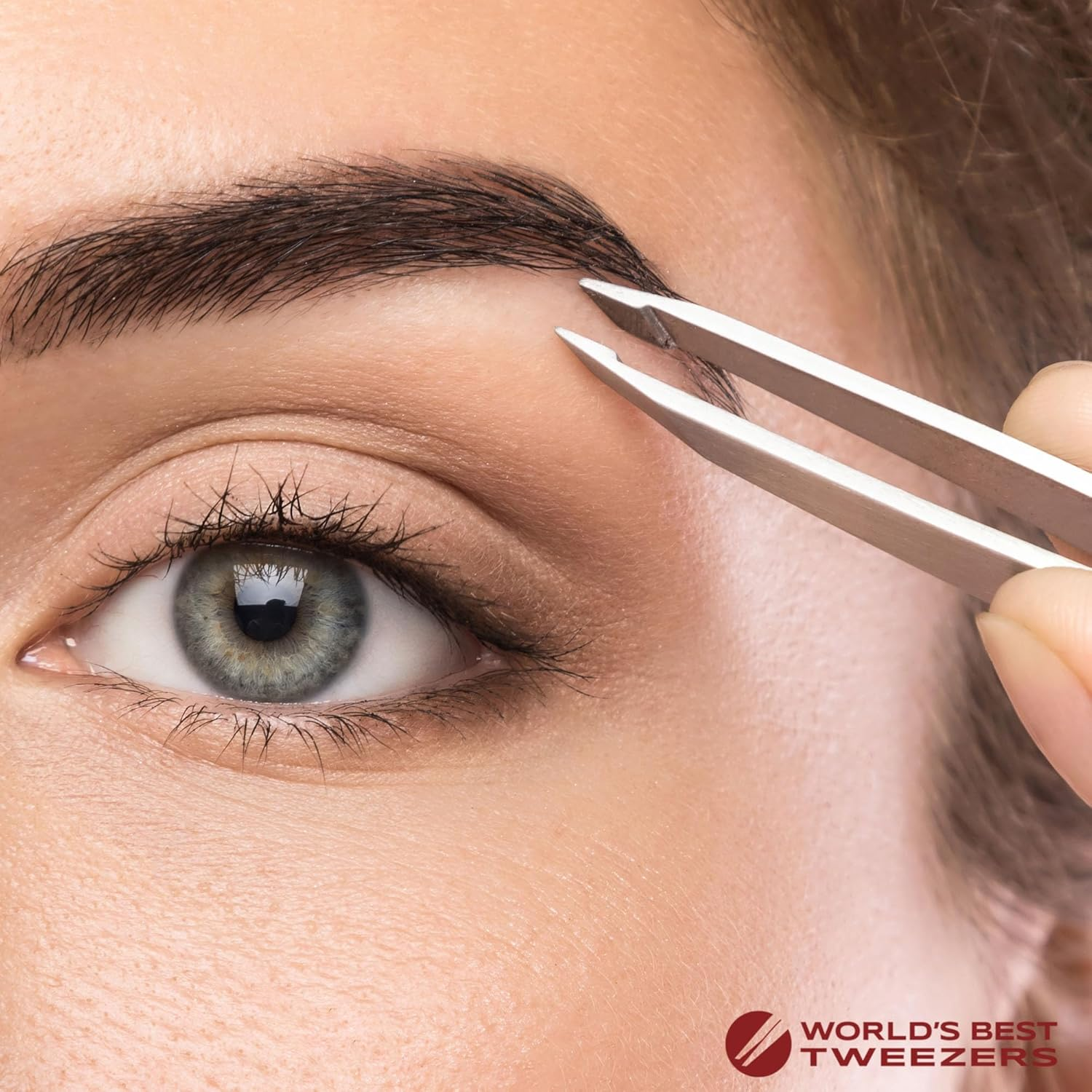 World'S Best Tweezers Diamond Tip - Diamond Coated Slant Precision Tweezer for Eyebrow, Facial & Ingrown Hair Removal - Suitably Aligned Stainless Steel Tool Grabs Hair from the Root image number 4