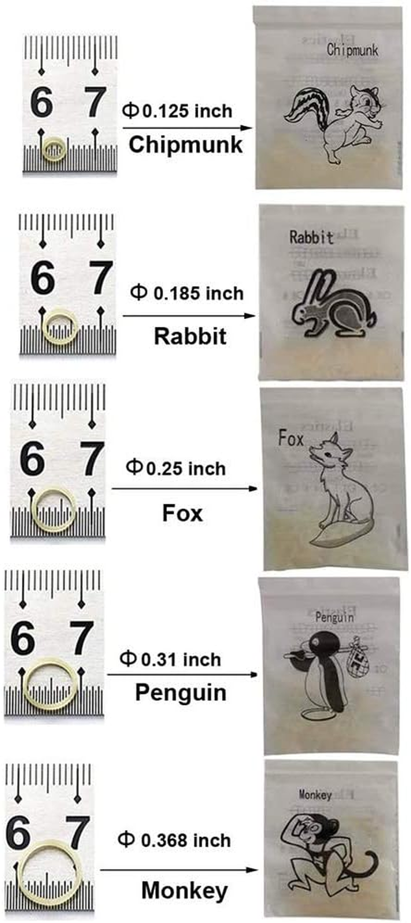 RZJZGZ 5 Packs (500 Pcs) Orthodontic Elastic Bands Dental Orthodontic Elastics Latex Rubber Bands(Fox 1/4") image number 6