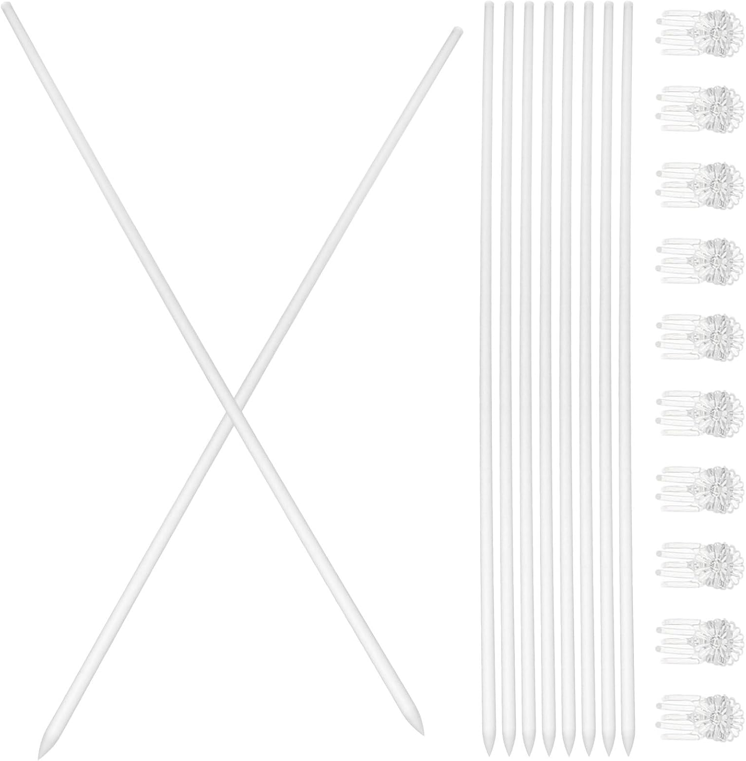 POPETPOP Orchid Stakes and Clips : 1 Set Plant Support Stakes for Indoor Plants Acrylic Plant Stakes Plant Sticks Plant Climbing Rod for Orchid Potted Plants Tomatoes image number 4