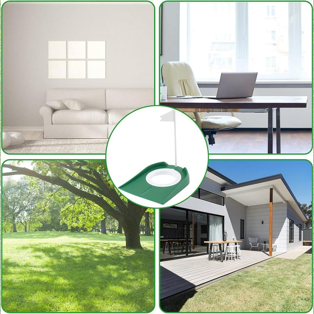 4 Pack Golf Putting Cup Set with Flags &ndash; Indoor & Outdoor Golf Hole Training Aids, Portable Practice Cup with Plastic Flagsticks for Home, Office, Backyard, Garage image number 1