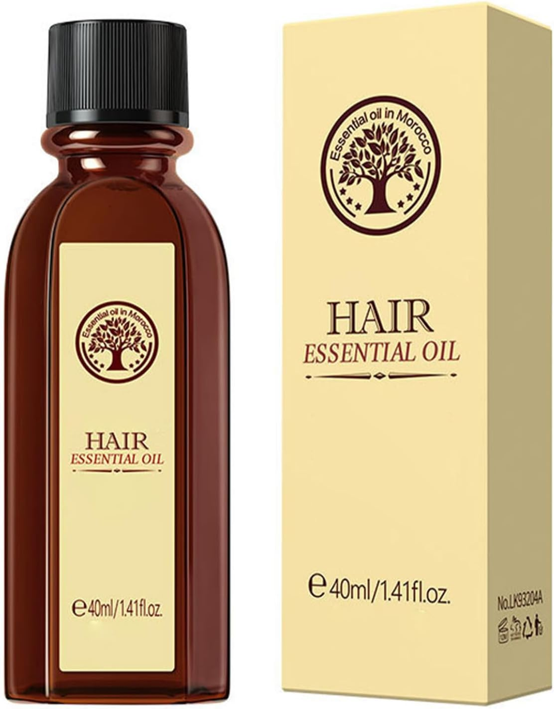 Moggemol Moroccan Argan Hair Oil 40Ml Lightweight Non Greasy Formula for Dry Damaged Hair Provides Hydration and Softness for Women Men Beige One Size