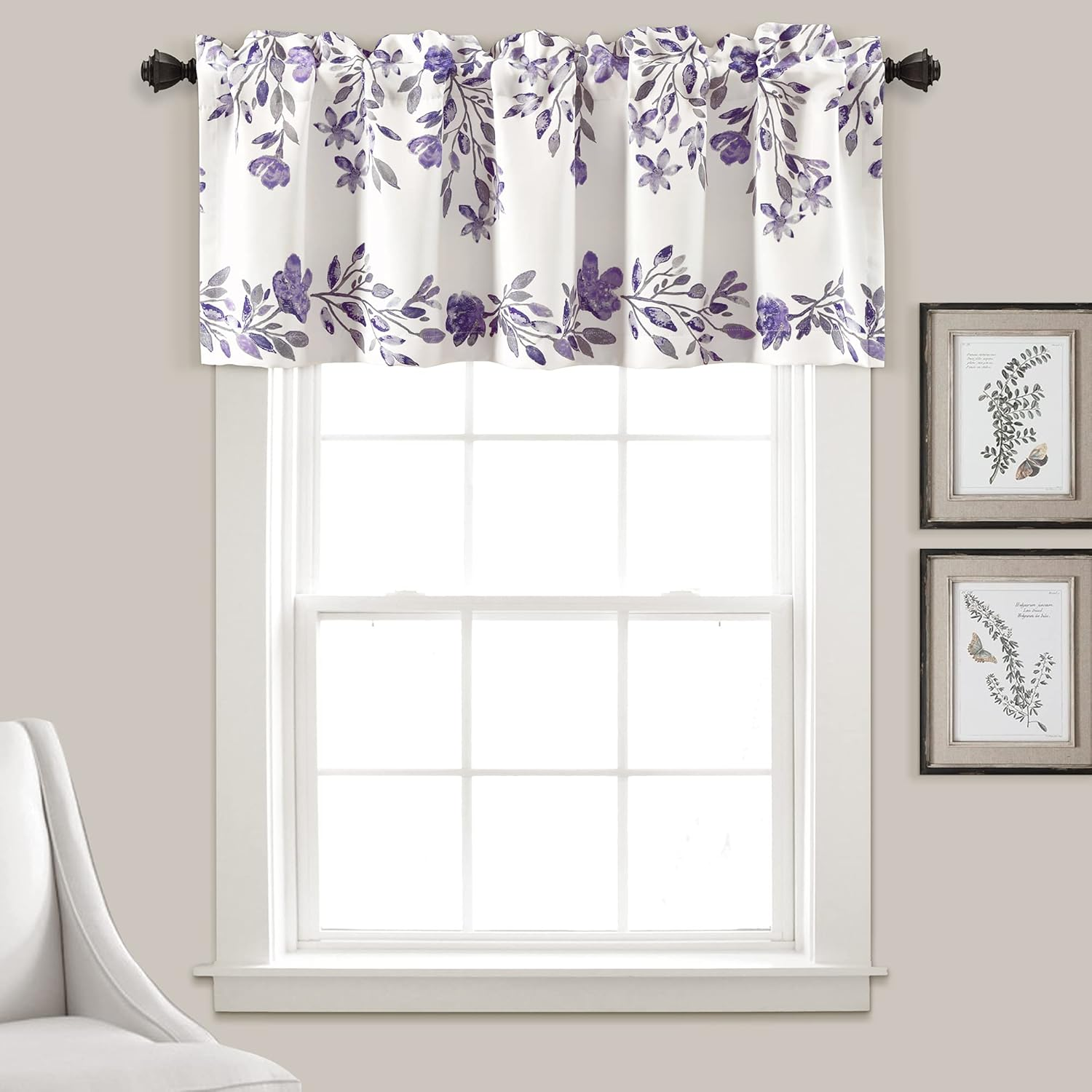 Lush Decor Tanisha Room Darkening Window Curtain Valance, 18" L X 52" W, Tangerine & Turquoise