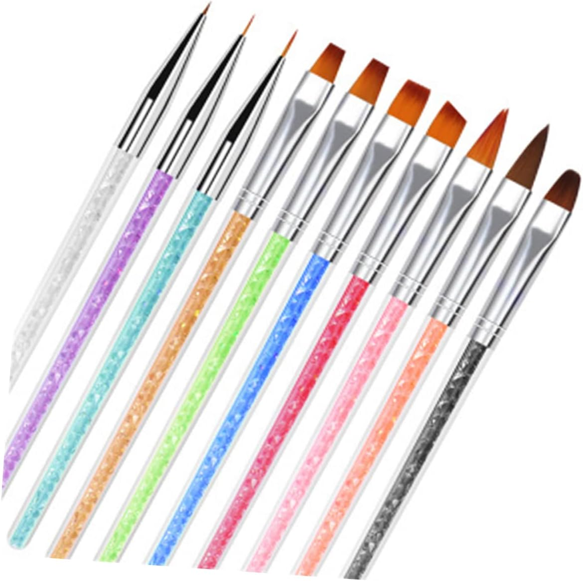 Minkissy 10Pcs Nail Art Pens Precision Nail Line Drawing and Painting Brush for Home and Salon Use Fine Detail Manicure Accessories image number 4