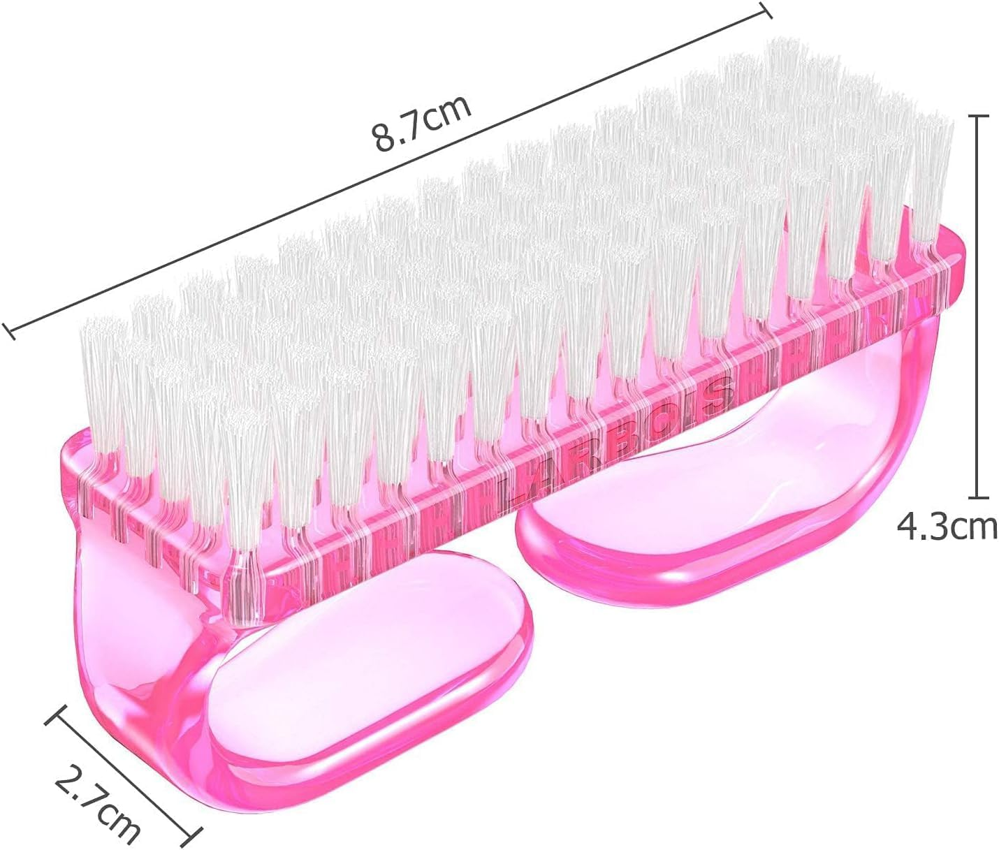 Larbois Handle Grip Nail Brush, Nail Brushes Hand Fingernail Brush Cleaner Scrubbing Kit Pedicure for Toes and Nails Men Women (4 Pack) image number 1