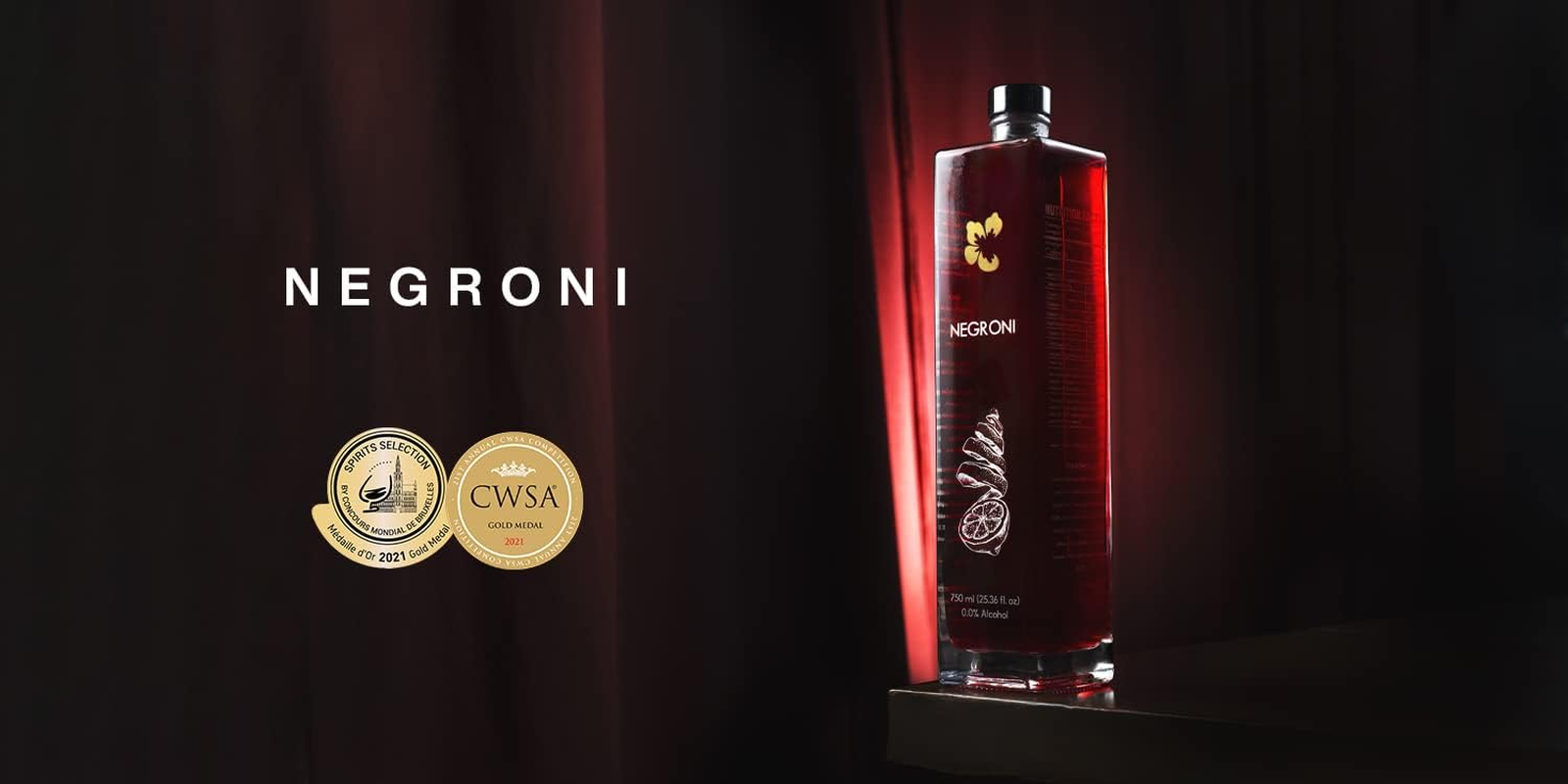 Sakurafresh Negroni | Zero Alcohol Italian Cocktail| Awards Winning - Five Global Medals |All Natural Botanicals Extract | Use in Negroni Frappe, Oaxacan Negroni, Negroni Garibaldi or Boulevardier Cocktails | Drink as Straight Pour or in Cocktails