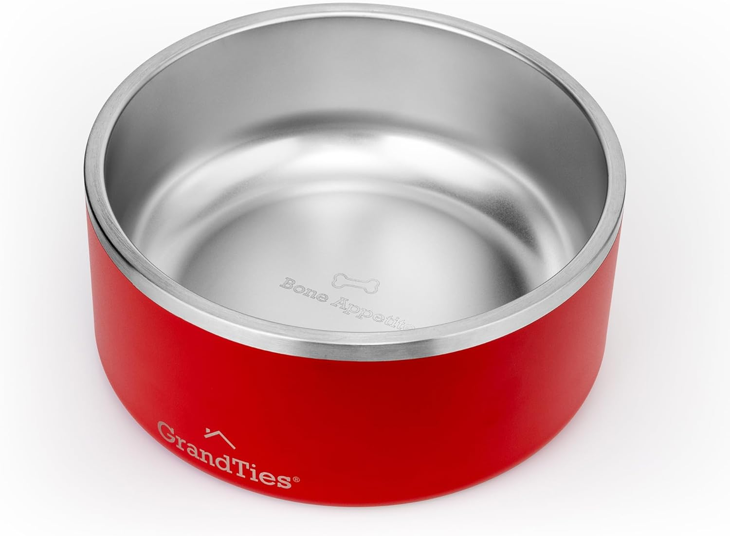 Grandties Stainless Steel Dog Bowl | Engraved Reusable Bpa-Free Insulated Cat & Dog Bowls | Large Heavy Duty Non Skid Spill Proof Dog Bowl | Outdoor Dog Water Bowl (Cobalt Blue, 64Oz)