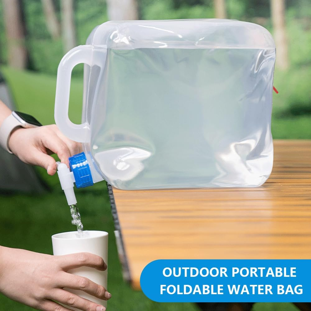 20L Collapsible Water Container with Spigot &ndash; Bpa-Free Foldable Water Jug for Camping, Hiking, Outdoor and Emergency Use &ndash; Portable, Food-Safe Water Storage Carrier image number 2