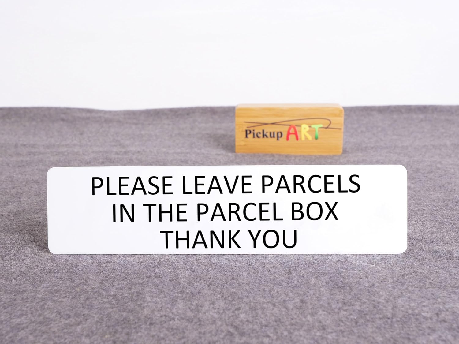 Please Leave Parcels in the Parcel Box Thank You Self Adhesive Plaque Sign (Style 2, 40X160Mm) image number 3