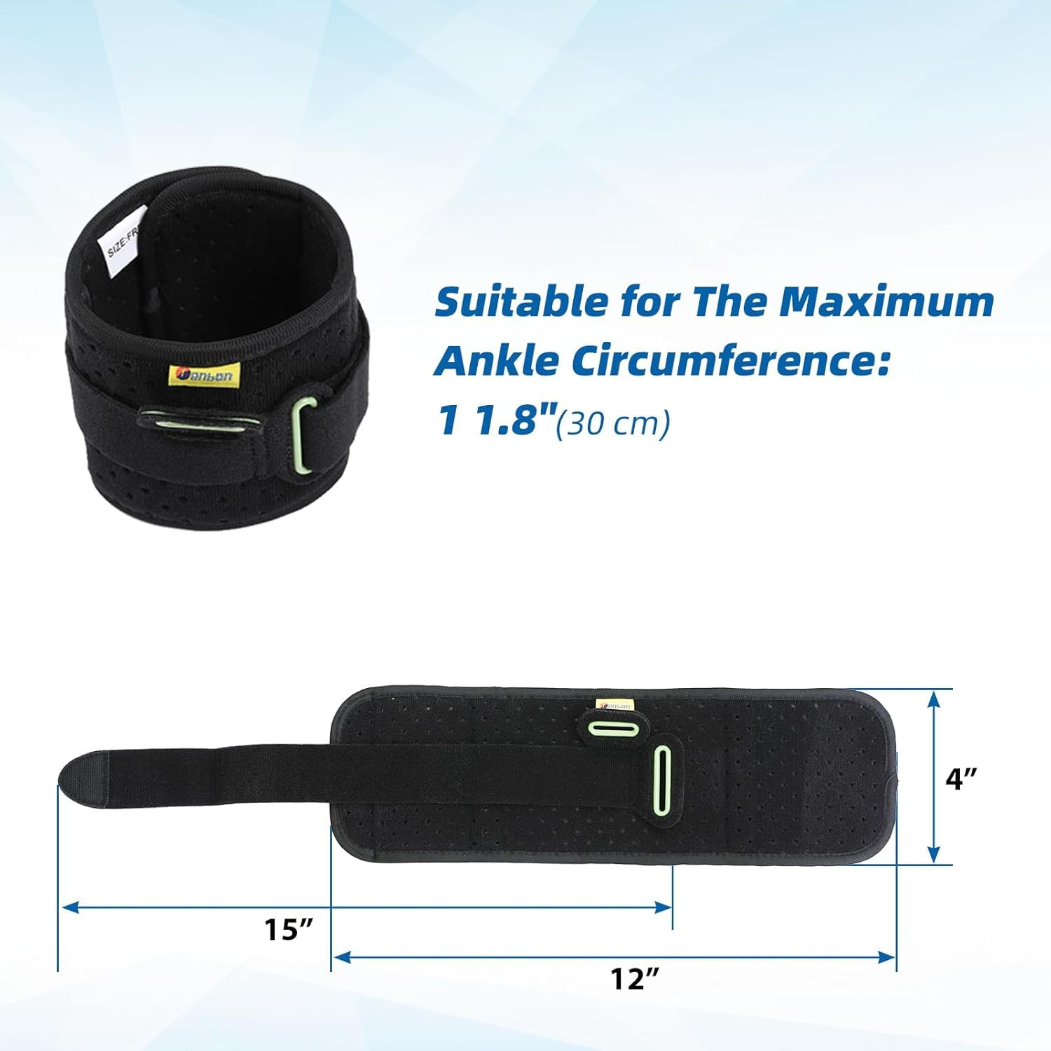 Ankle Support Drop Foot Brace Orthosis, One Size (Black)