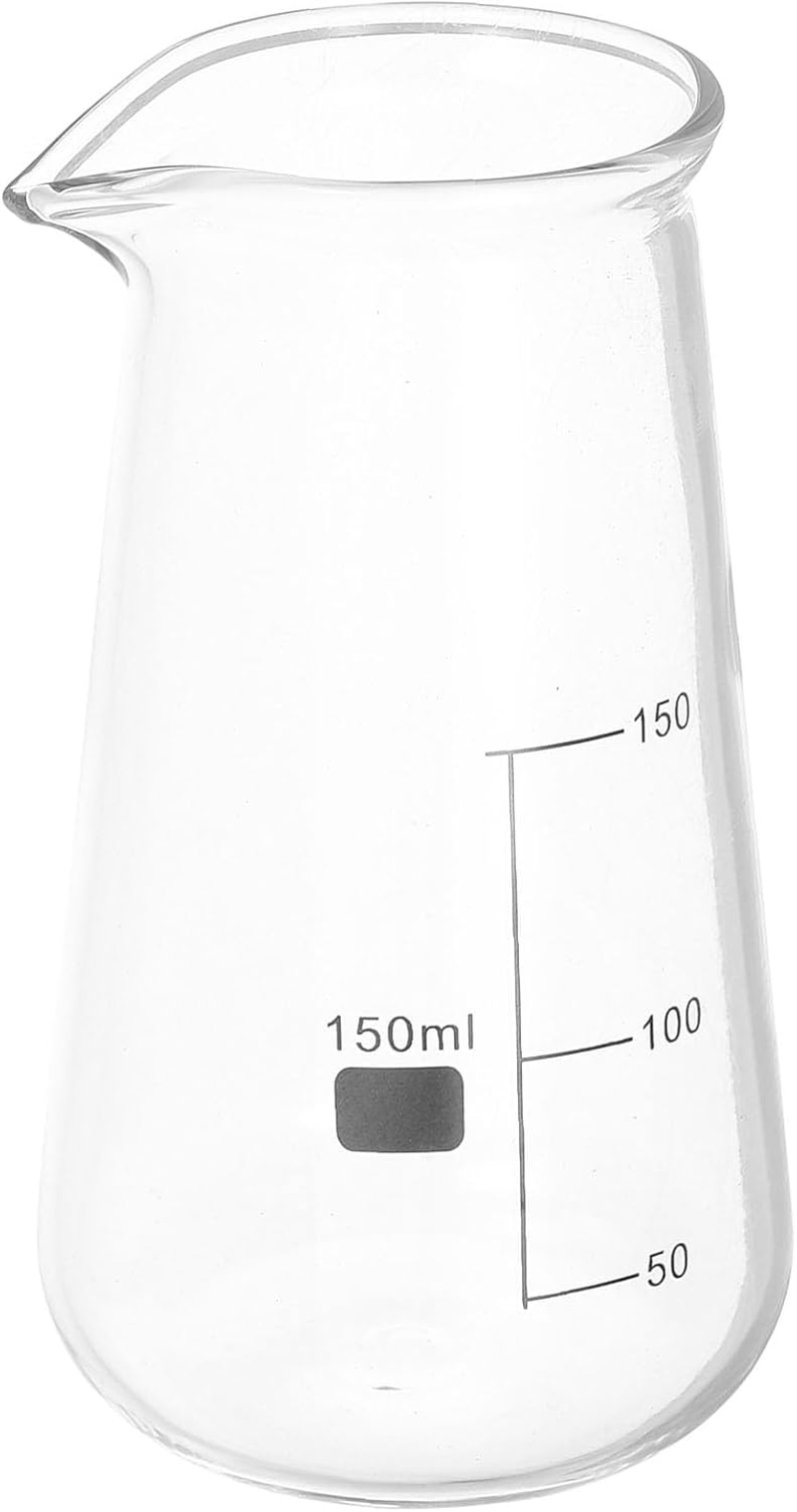 Veemoon Glass Milk Frothing Pitcher with Scale, Small Capacity Espresso Milk Measuring Cup Jug for Coffee and Latte,