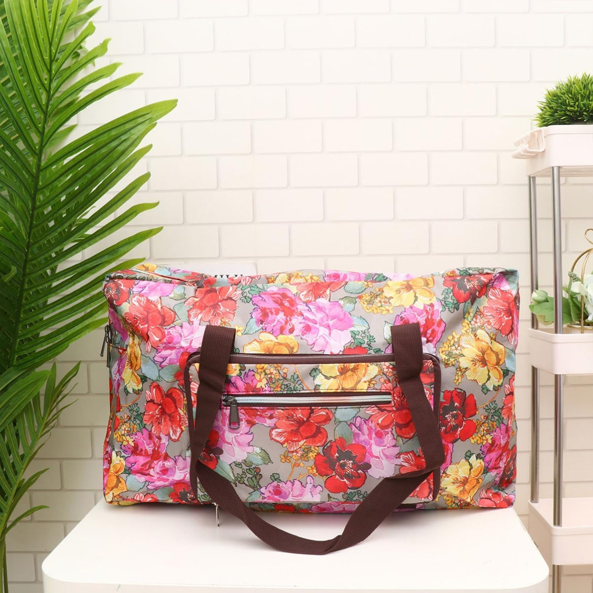 WOFASHPURET Bag for Women Lightweight Oxford Cloth Tote Carry Luggage Travel Bag Trolley Pouch image number 6