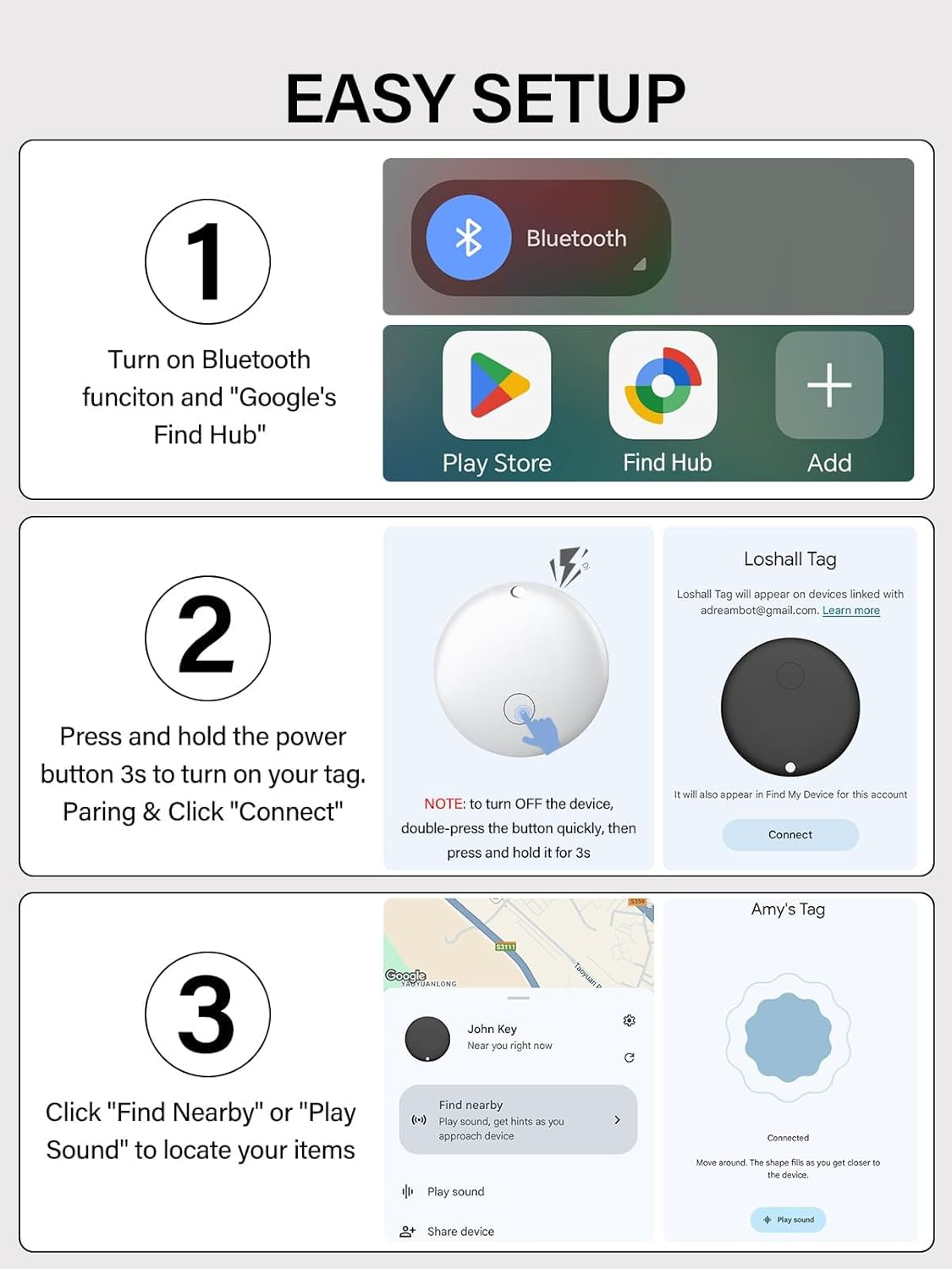 Ixtra Air Tags for Android, Bluetooth Smart Tags for Android (NOT for Ios or Huawei), Luggage Tracker Works with Google Find My Device App, Key Finders Item Locator for Keys, Wallets,Suitcases,Pet image number 6