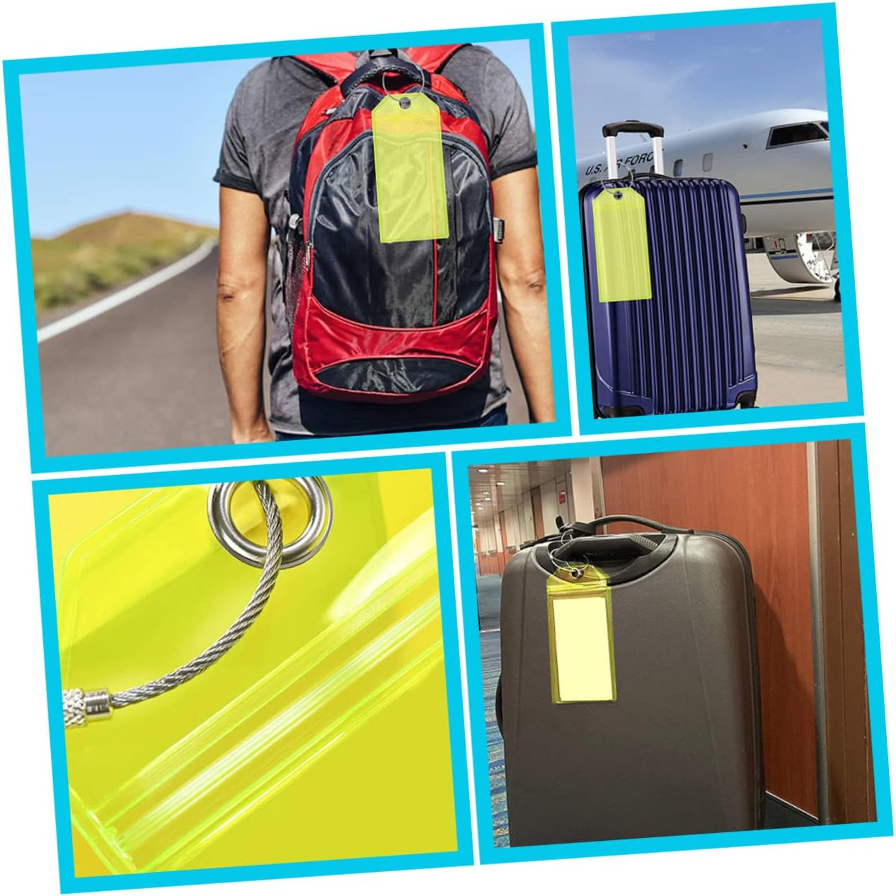 KICHOUSE 4Pcs Cruise Ship Luggage Tags Suitcase Id Tags Durable Luggage Identifier Airport image number 6