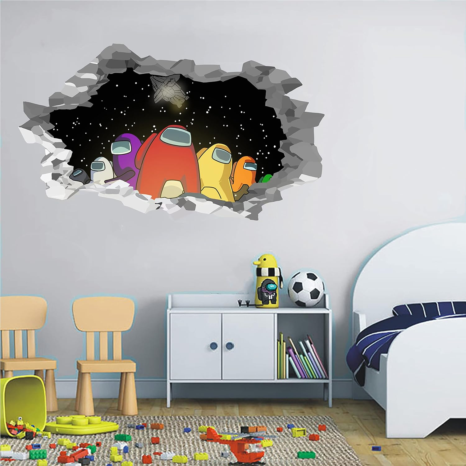 Among Us Wall Stickers for Bedroom Wall Decals,Wall Decor for Kids,Computer Desk Wall Waterproof Hot Game Stickers for Laptop,Water Bottles image number 3