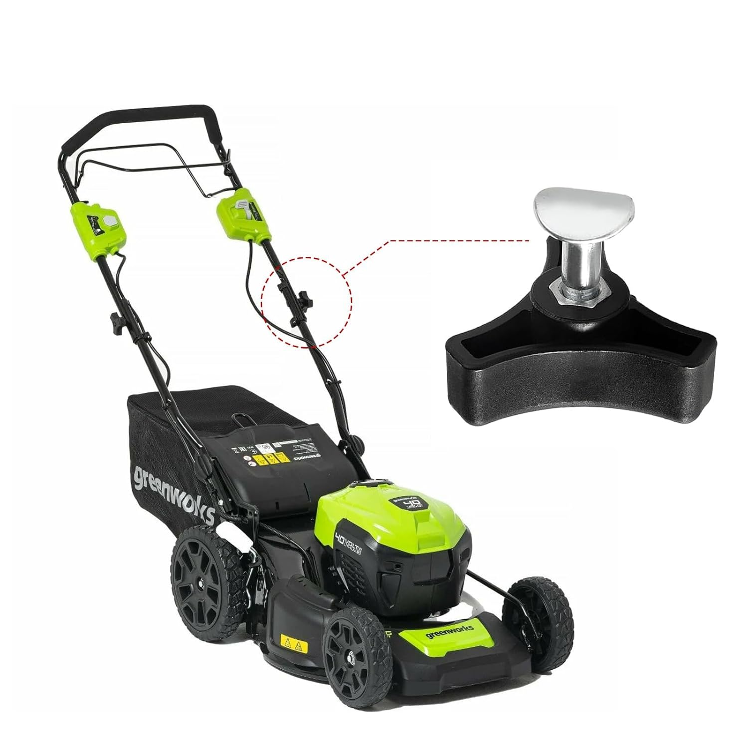 6 Sets Lawn Mower Handle Bolts and Knobs, Triangular Handle Fastening Screw Set Replacement for Honda and Most Other Lawn Mower Machines, Black image number 4