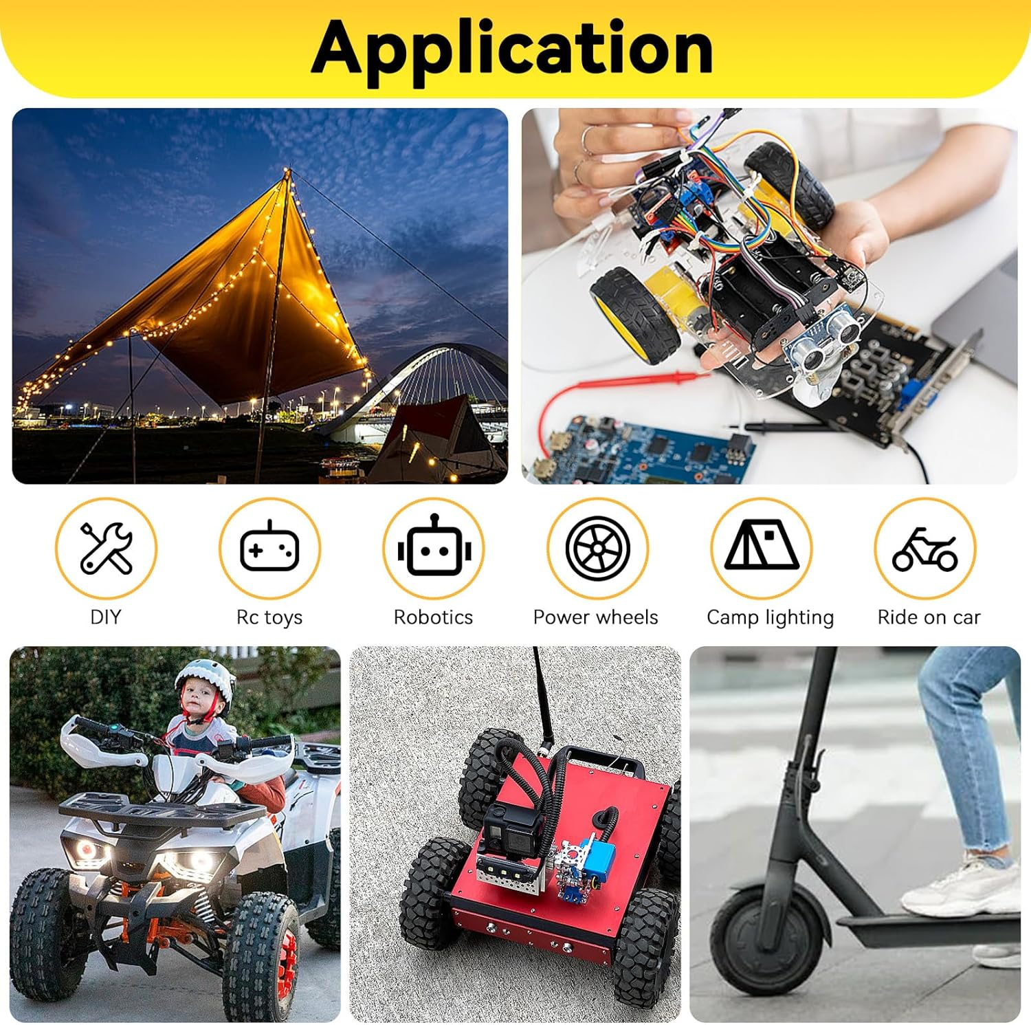 Car Jump Starters Adapter for Dewalt 18V with Batteries Jumper Cables with Heavy Duty Automotive Booster Cables Cigarette Lighter Alligator Clip Fuse for Jump Starting Dead or Weak (61CM) image number 2