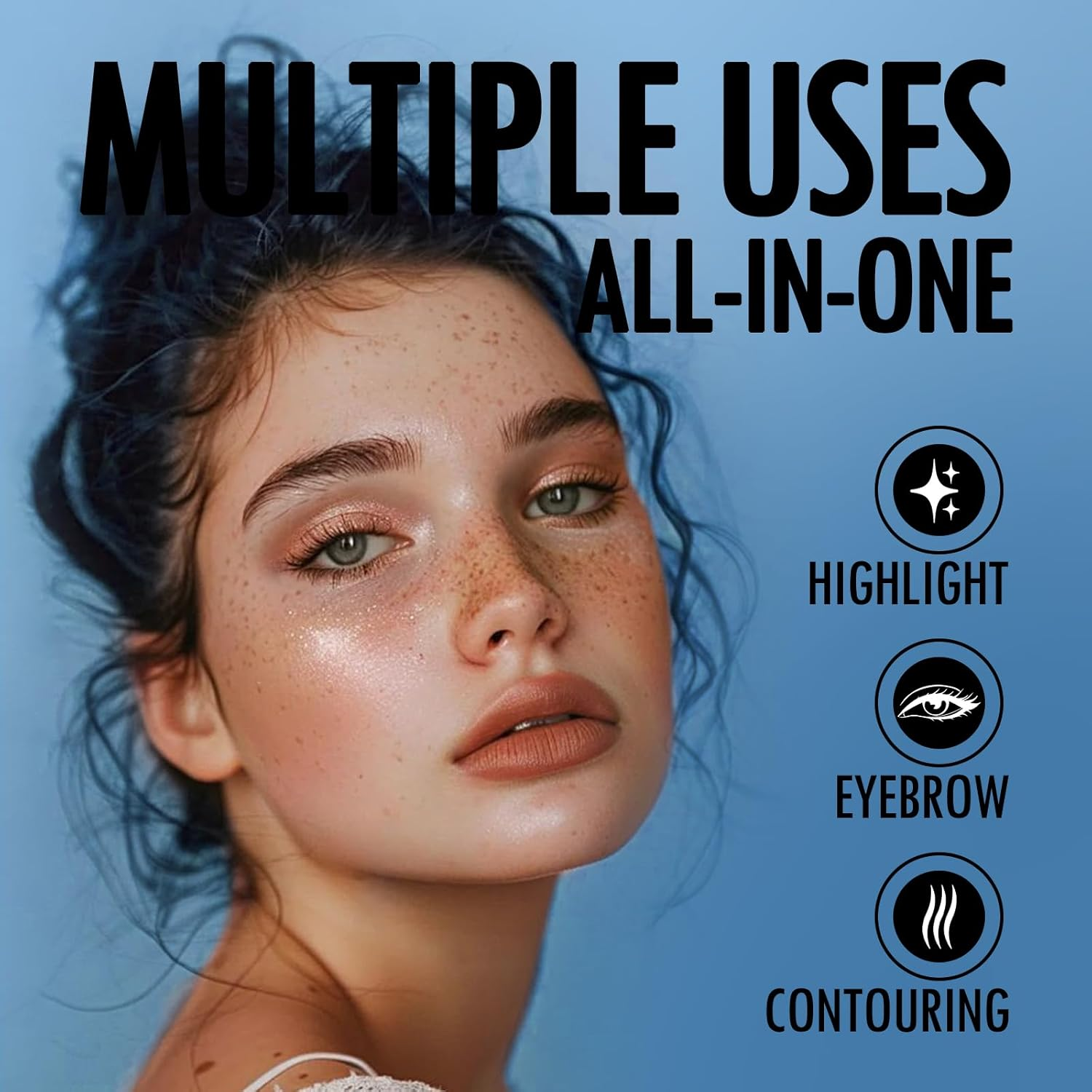 Anglicolor Dual Ended Cream Eyeshadow Stick, Cr&egrave;me to Powder, Brown Eyeshadow Stick, Glitter & Matte Shades, Soomth, Waterproof & Long Lasting, Blendable Glitter Eye Makeup,Golden Pink Shimmer&Taupe image number 5