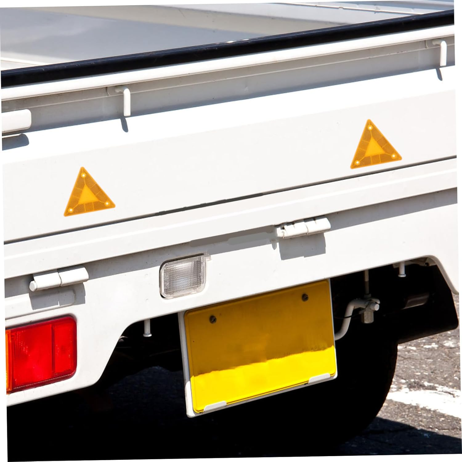 KICHOUSE 8Pcs Reflective Triangle Sign Slow Moving Vehicle Car Safety Sign Reflector Strip image number 6