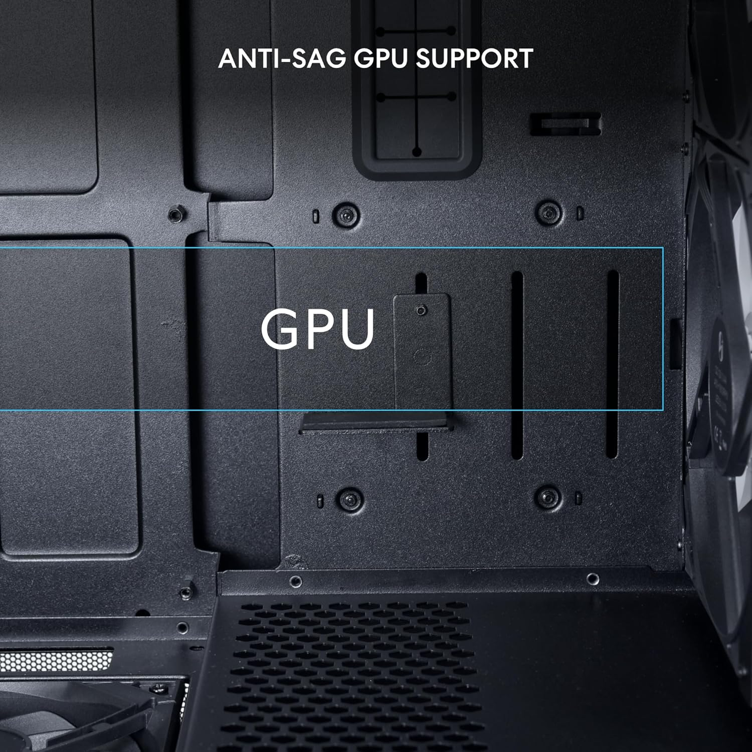 LIAN LI LANCOOL 207 Compact ATX RGB Gaming Computer Case, Airflow Optimized Mesh Panels Tower Chassis W/ 2X140Mm Argb,2X120Mm PWM Fans Pre-Installed, USB Type-C Port, Tempered Glass Side Panel (Black) image number 4