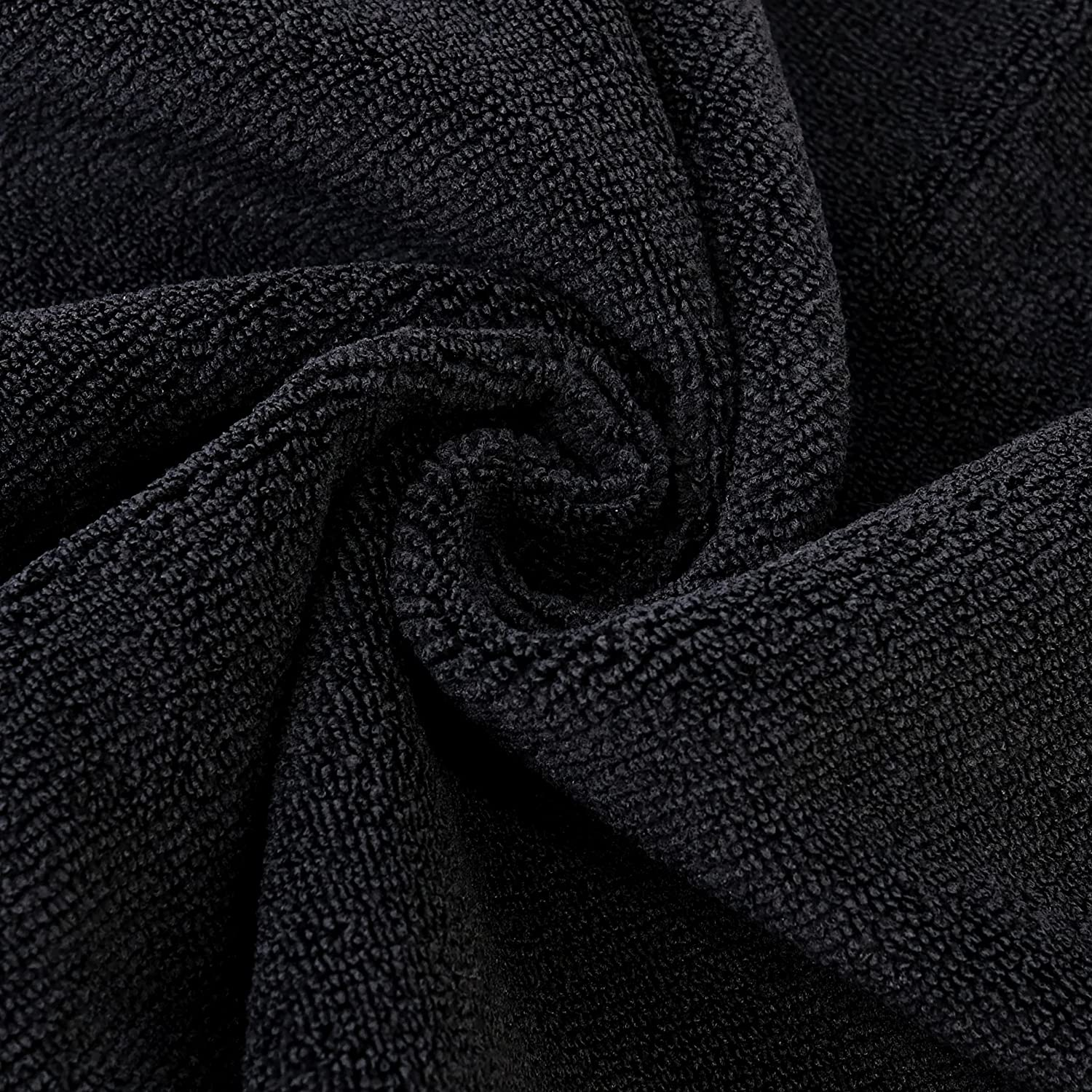 Polyte Professional Quick Dry Lint Free Microfibre Hair Drying Salon Towel, 12 Pack (40X73 Cm, Black) image number 3