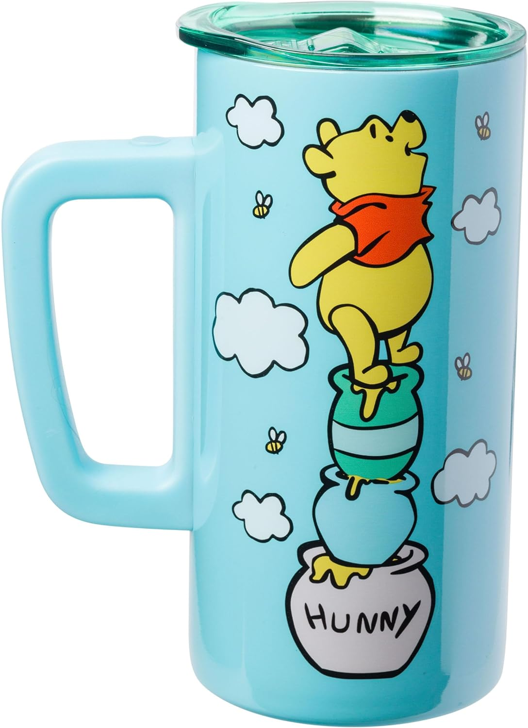 Silver Buffalo Disney Winnie the Pooh Hunny Stack Double Wall Stainless Steel Coffee Mug with Handle, 15 Ounces image number 5