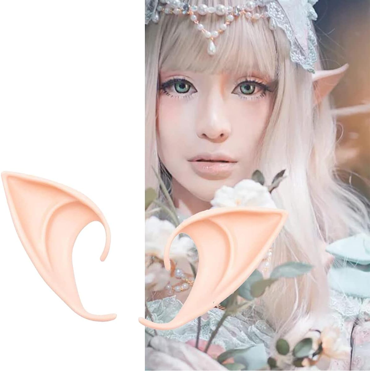 Fairy Ears, Elf Ears, Pointed Ears, 4 Pairs Halloween Party Accessories, Halloween Accessories, Cosplay, Christmas Party Costume, Cosplay Accessories, Prop Party, Theme Party Costume, Party Masquerade image number 6