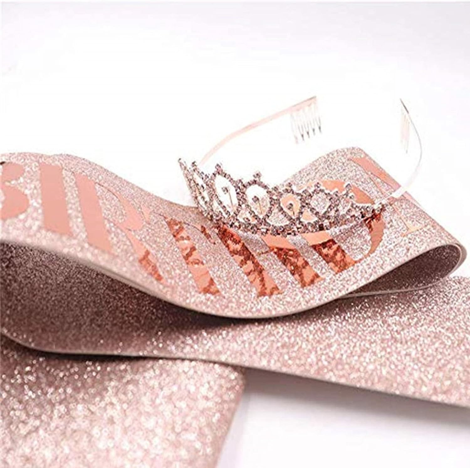 Birthday Party Crown and Sash Set, Birthday Girl Sash and Rhinestone Tiara Kit, Birthday Gifts for Women Birthday Party Supplies image number 2