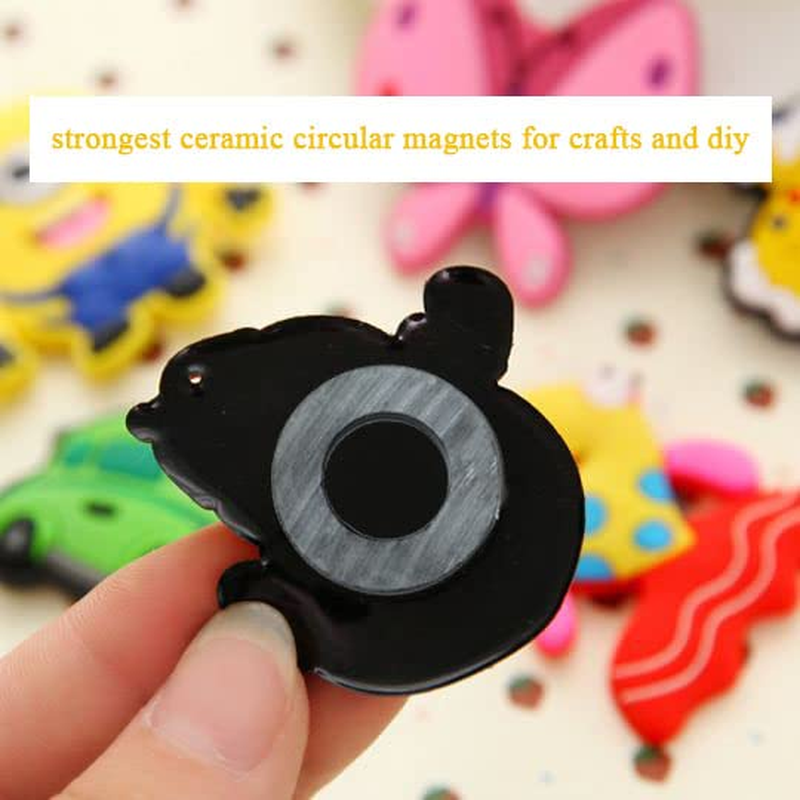 Ferrite Ring Magnets with Holes - 1.26 Inch (32Mm) round Disc Donut Magnets for Refrigerator Fridge, Science Projects, Crafts, around the Office (Pack of 40) image number 5