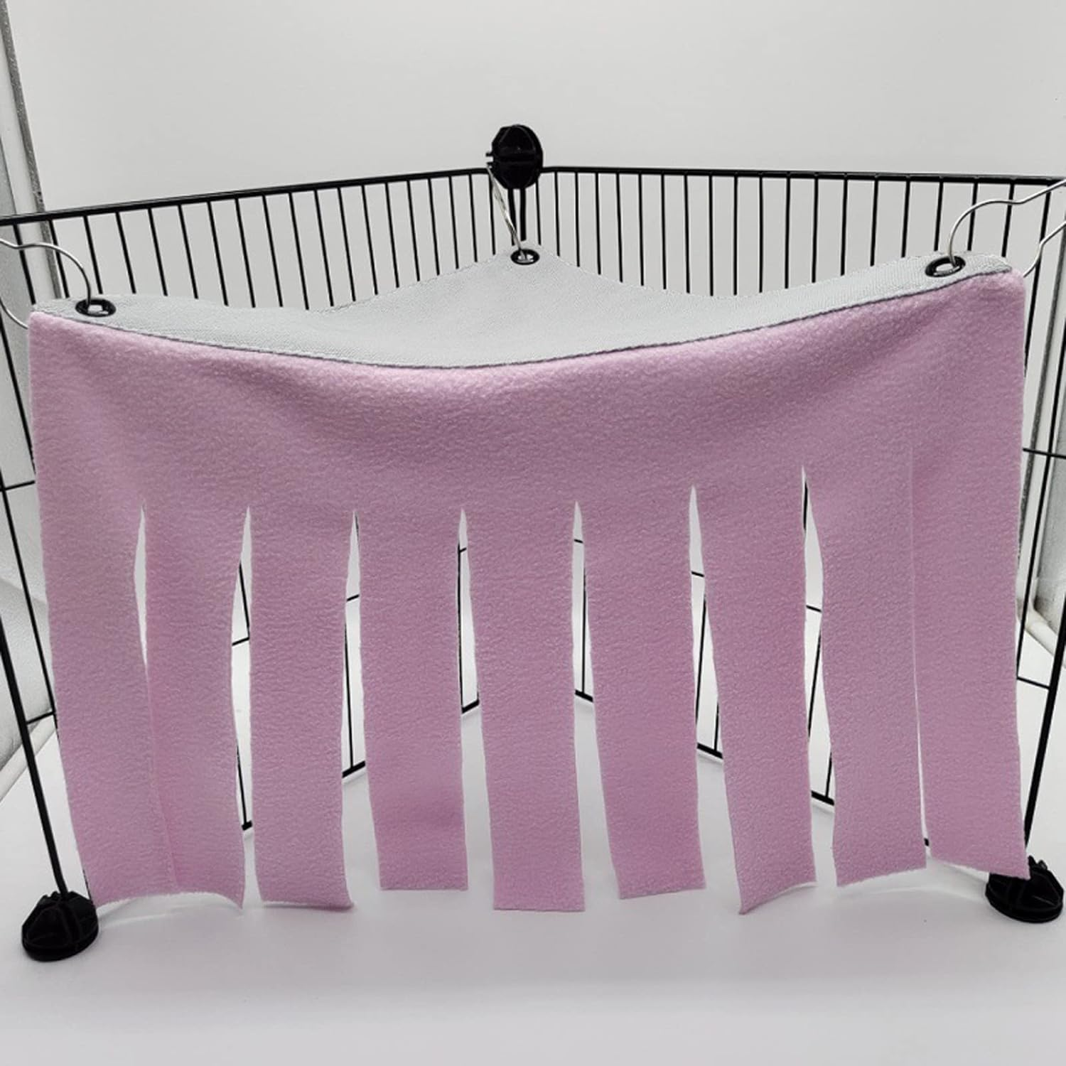 TRADERPLUS 2 Pieces Guinea Pig Hideout Rat Hideaway Corner Curtain Small Pets Hiding Spot for Ferrets Chinchillas Hedgehogs Dwarf Rabbits (Pink+Purple) image number 4
