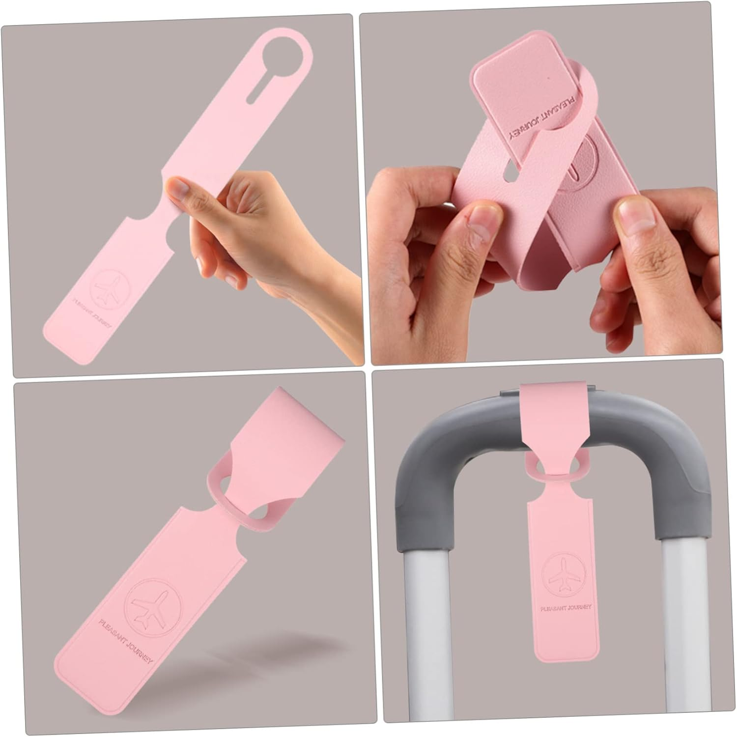 VALICLUD 20Pcs Portable Travel Tags Luggage Identifier Tags for Suitcases Hanging Luggage Pu Material Name Id for Cruise and Air Travel image number 4