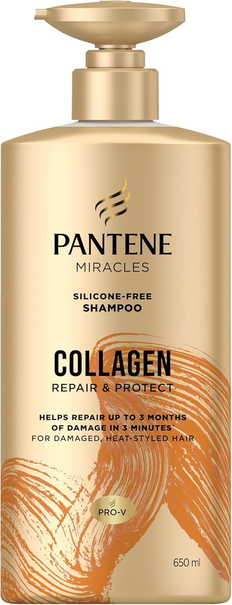 Pantene Miracles Collagen Repair and Protect Silicone-Free Shampoo 650 Ml image number 3