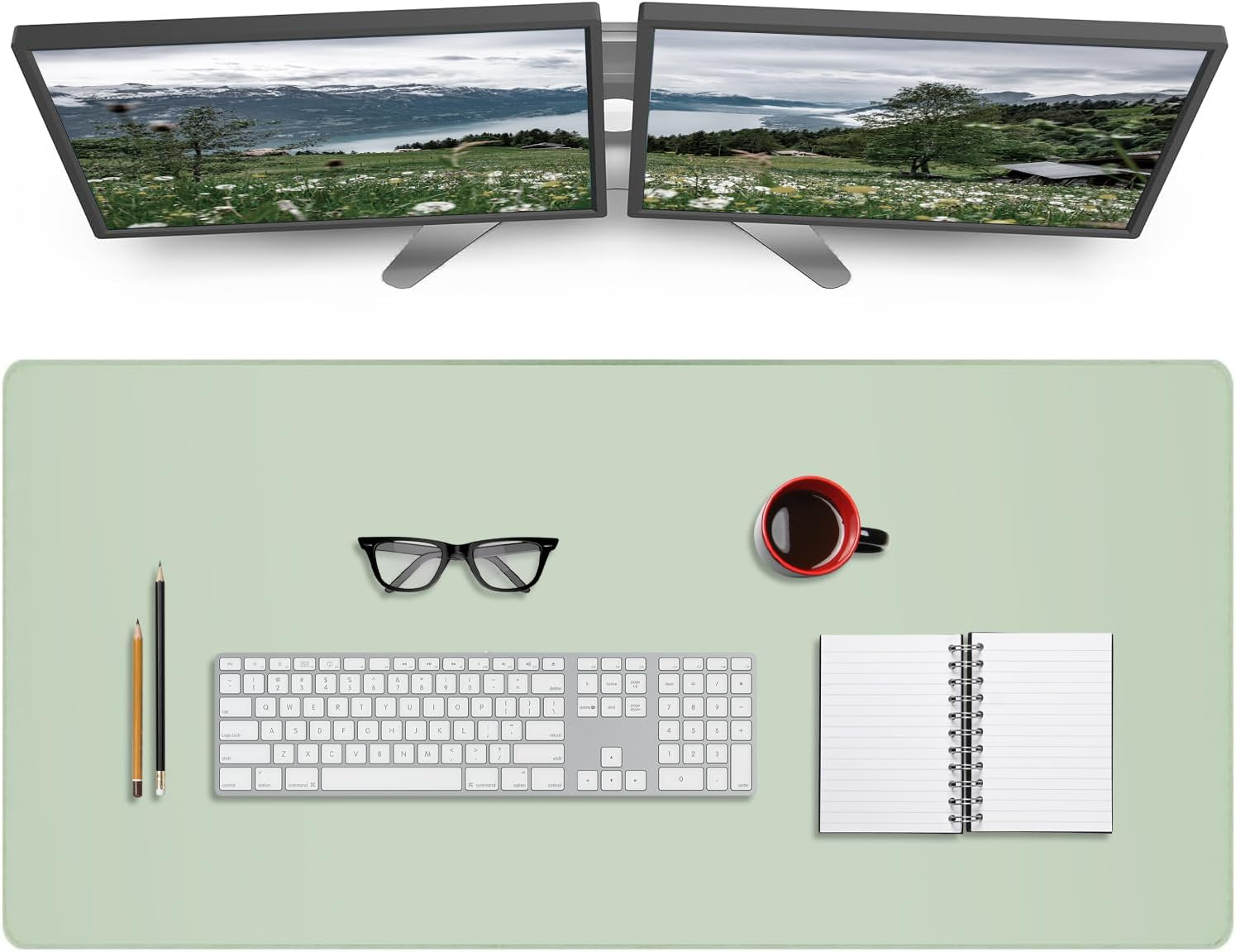 DAWNTREES 100X40Cm Leather Desk Pad Protector,Mouse Pad,Office Desk Mat, Non-Slip PU Leather Desk Blotter,Laptop Desk Pad,Waterproof Desk Writing Pad for Office and Home (Pink,100X40Cm)