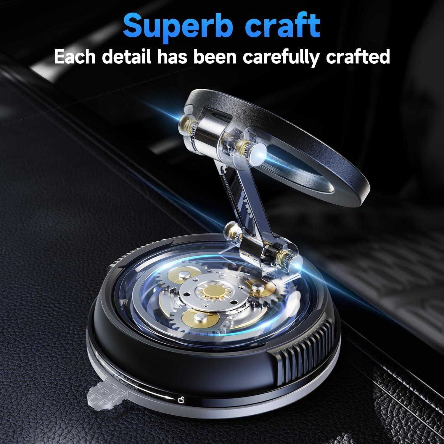 Car Phone Holder for Magsafe [78+LBS Strongest Suction & 2400Gf Magnetic] 360&deg; Adjustable Car Phone Mount, Cell Phone Holders for Your Car for Iphone 17 Pro Max 16 15 14 13 12 Air plus (Black) image number 5