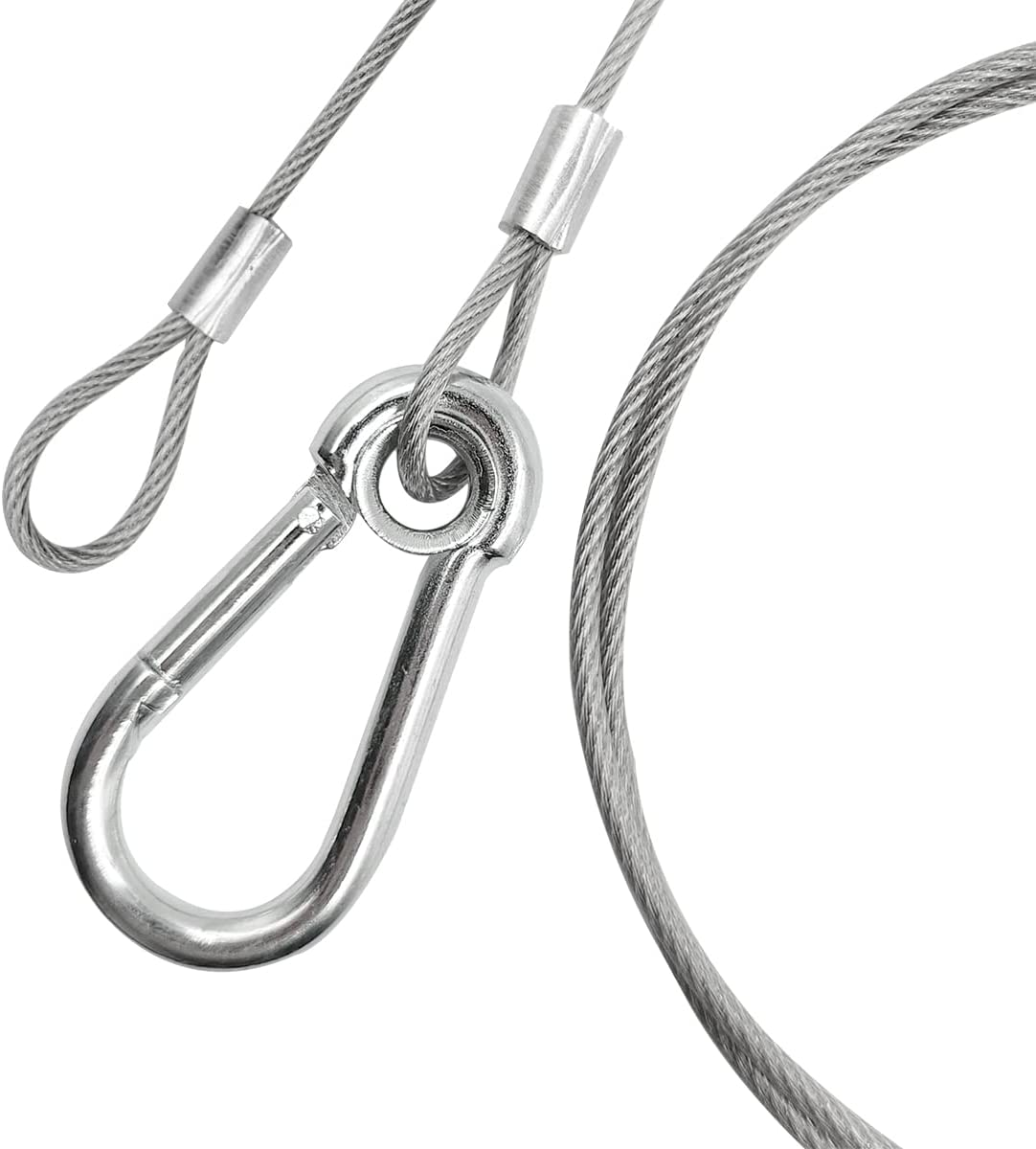 Stage Lighting Safety Cables,Yucool 6Pcs 20Inch/50Cm Stainless Steel Stage Light Safety Cables Stainless Steel Safety Rope for DJ Stage Lighting Par Light Moving Head Light image number 6