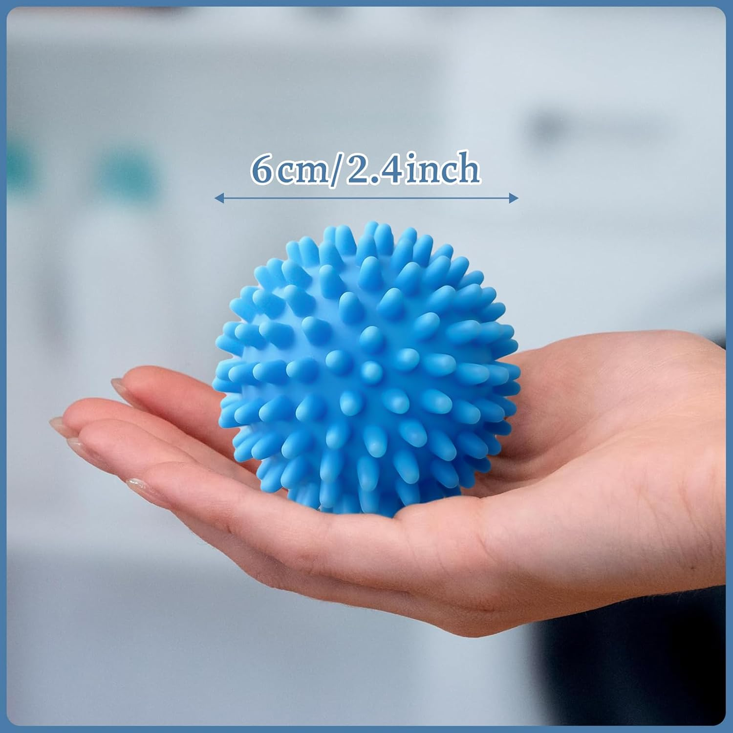 Shanghigh Laundry Dryer Balls Set of 6 - Eco Friendly Fabric Softener Alternatives Soften and Fluff Clothes Wrinkle Release, Drying Ball for Reduce Drying Time and save on Energy - Blue, Pink, White image number 4