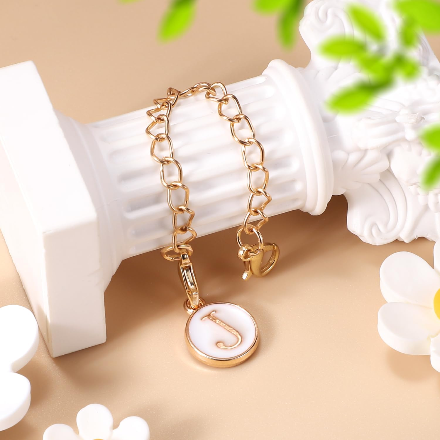 SAVITA Letter Charm Accessories for Stanley Cup, Letter Charm Accessories Personalized Name ID Letter Handle Charm Letter Charm for Stanley Tumblers (Letter J) image number 3