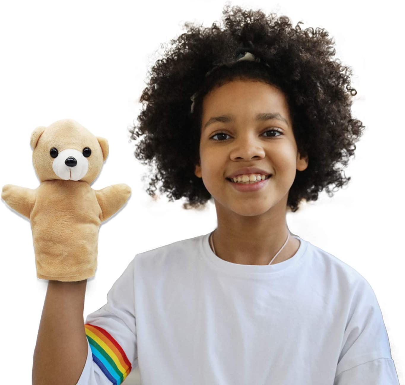 Yolococa Hand Puppets Animal Hand Party Toy for Kids, Soft Plush Puppet, 5 Pack image number 2