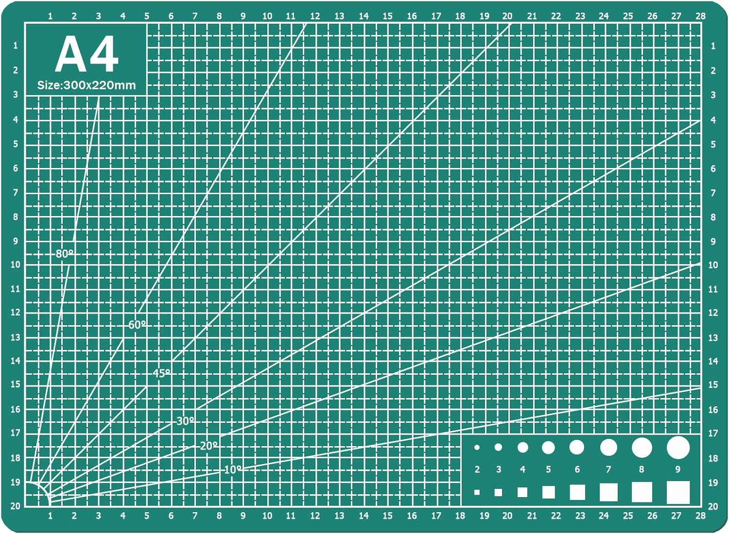 Cutting Mat Self Healing，A4 Cutting Mat Craft Mats, Modified PVC Sewing Cutting Boards for Sewing, Quilting, Loop Cutting, Modeling, Scrapbooking and Fabric - Non-Slip, Easy-Clean Grid Cutting Board image number 5
