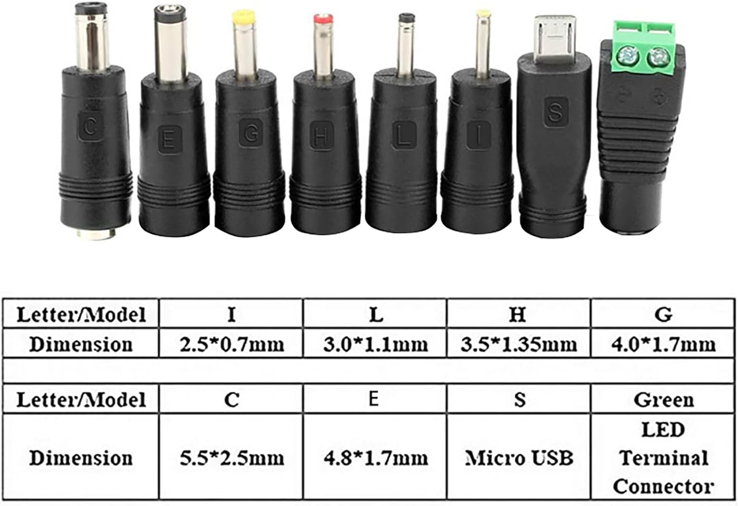 Tunghey 2Pack 12V 1.5A Charger AC Adapter Multi Jacks Universal 12 Volt Switching Adaptor Regulated DC 12V 1.5A Power Supply Transformer Plug 1M Long Cord (12V 1.5A) - 10V 1A image number 3