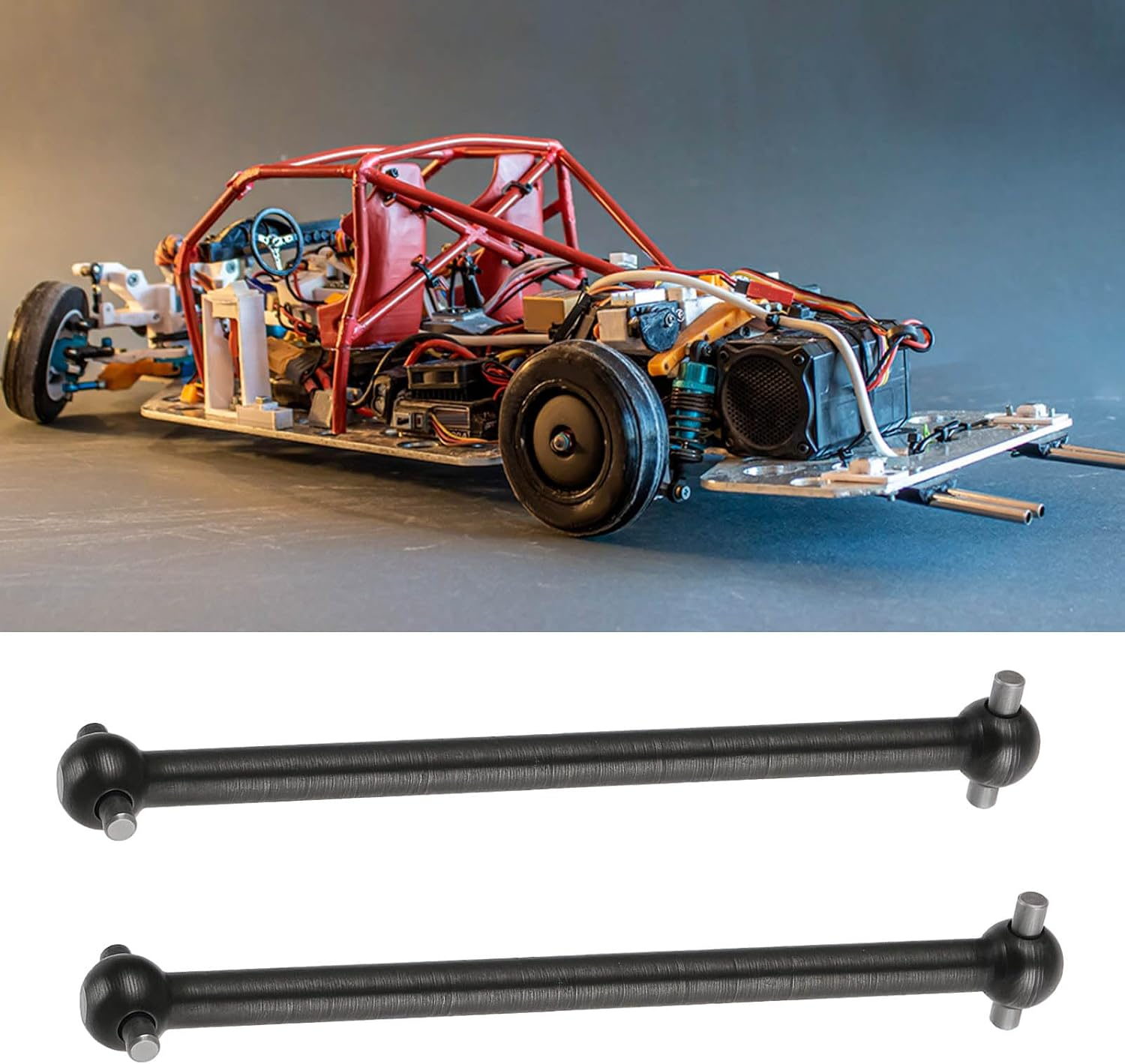 4Pcs RC Car Drive Shafts 63Mm/57Mm Dog Bone Drive Shaft Centre Drive Joint Accessory Suitable for Common 1:6 1:8 1:10 1:12 RC Car Models image number 2