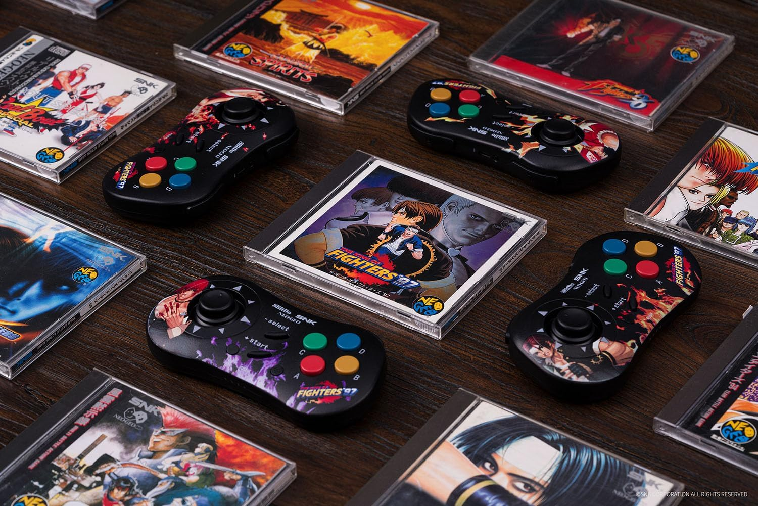 8Bitdo NEOGEO Wireless Controller for Windows, Android, and NEOGEO Mini with Classic Click-Style Joystick - Officially Licensed by SNK (Kyo Kusanagi Edition) image number 6