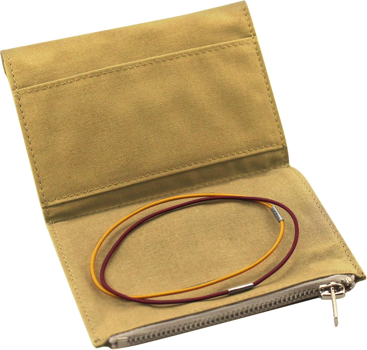 Dwpetzo Standard Travelers Notebook Wallet Insert Pocket with 2 Elastic Bands,1 Canvas Zipper Pouch Refill for TN Accessories Kit Card Holder Storage Bag File Folder Stationery