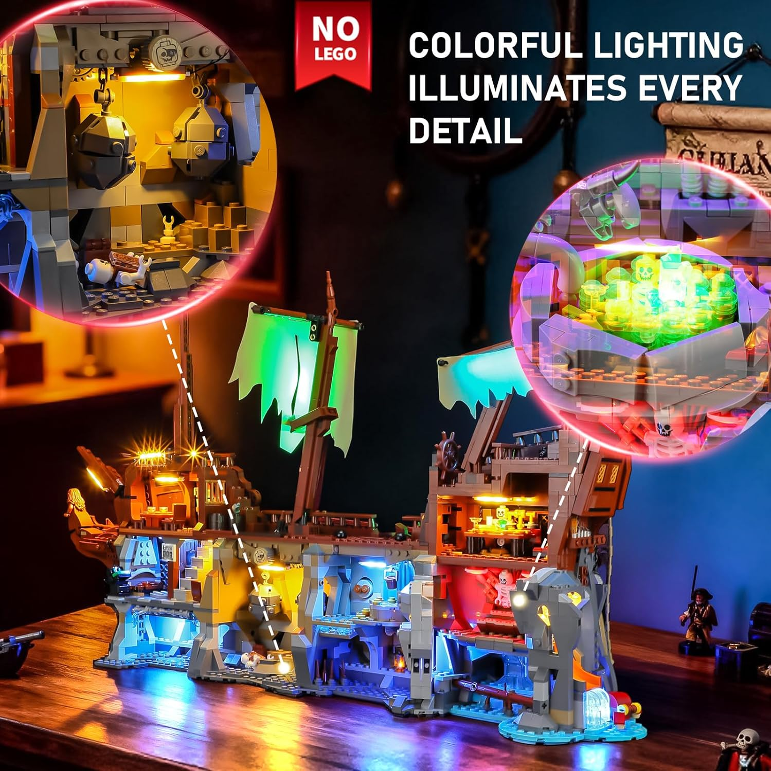 BRIKSMAX 2.0 Light Kit Compatible with  21363 Goonies Ideas Building Sets- Original LED Lighting Kits (Accessories Only),Cable-Hiding Tech for Display, Gifts & Collectors image number 4