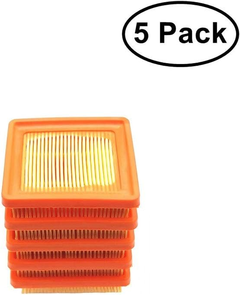 5 Pack 4180 141 0300 Air Filter Replace for Stihl 4180-141-0300 41801410300 Compatible with STHIL KM91R KM131 FS89 FS91 FS111 FS131 FS311 FC96 String Trimmer Brushcutter Air Cleaner Element