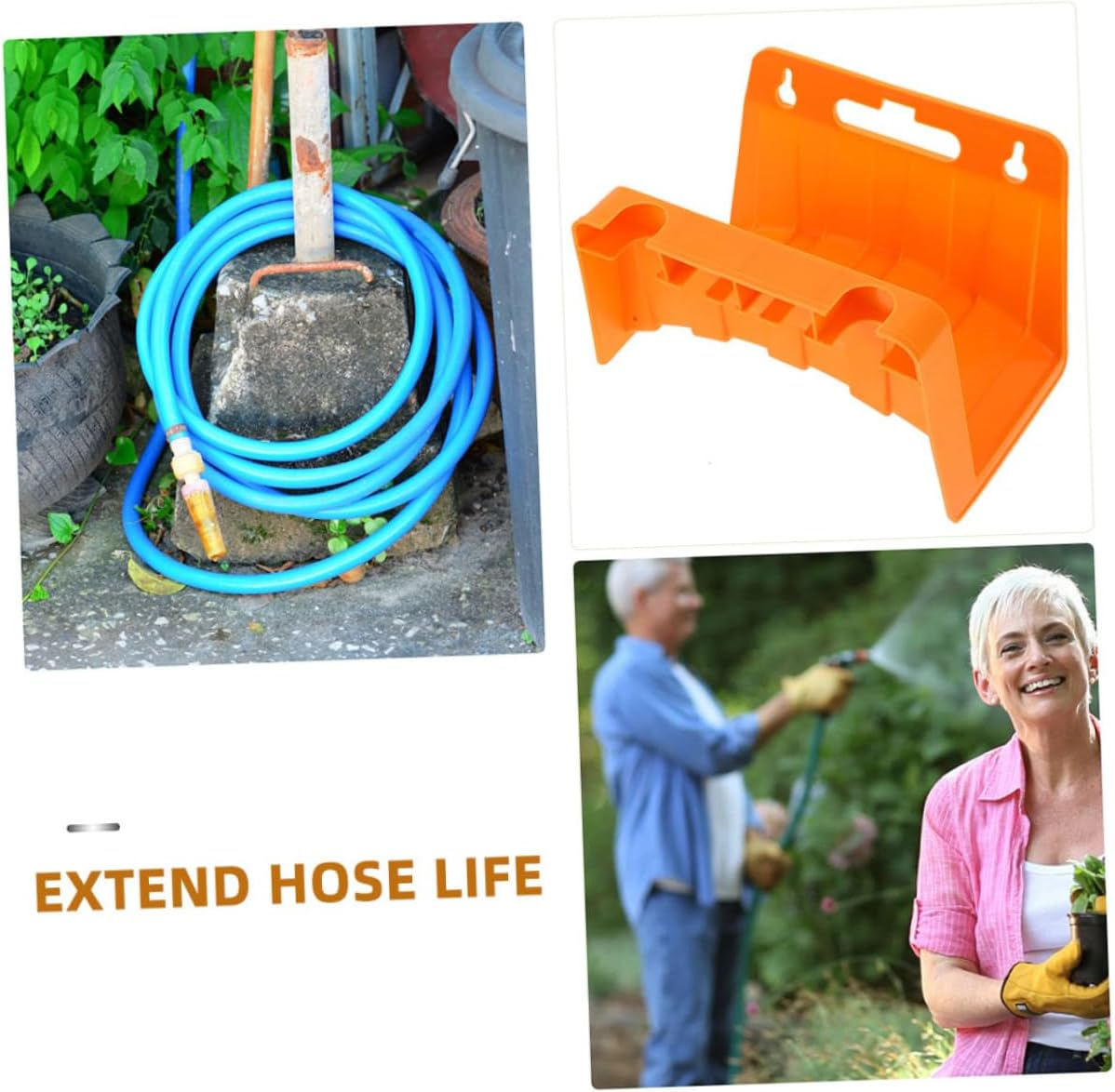 OFFSCH 2Pcs Garden Hose Holder Hook Plastic Hose Hook Hanger Storage Organizer in Gardening image number 2
