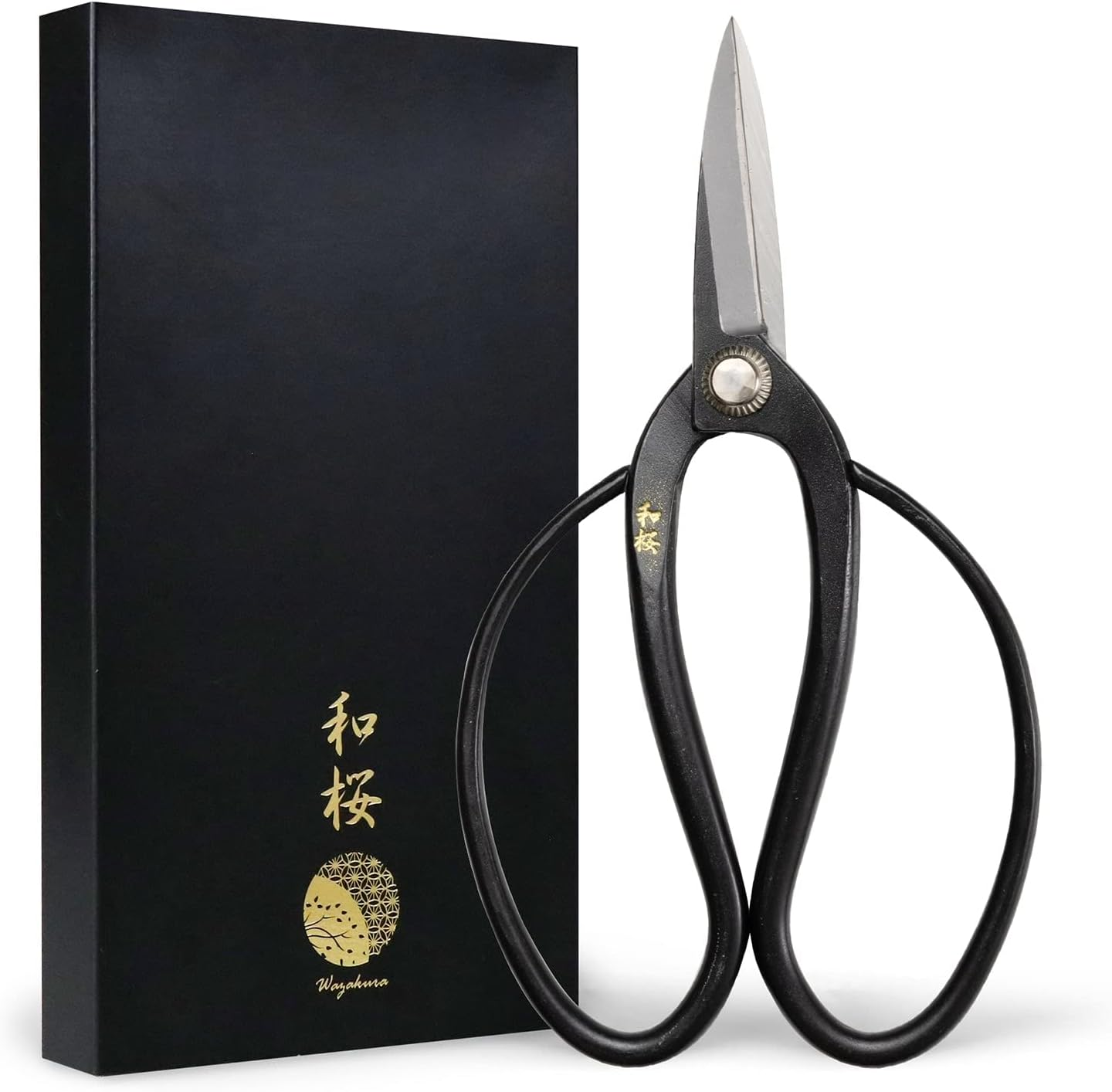 Wazakura Yasugi Steel Made in Japan Traditional Bonsai Scissors 7 Inch (180 Mm), Pruning Shears, Japanese Gardening Tools - Yasugi Steel Traditional Bonsai Scissors