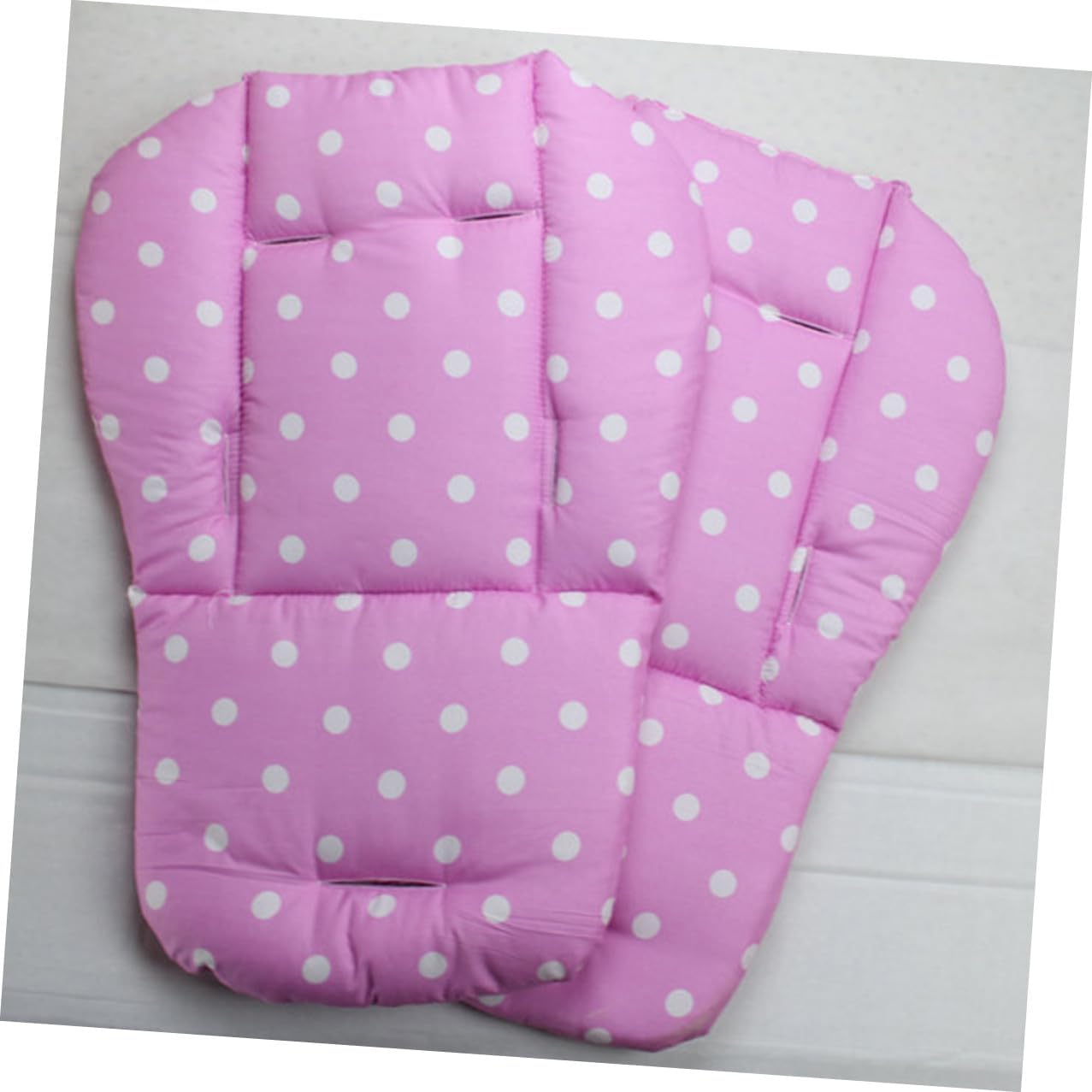 Universal Waterproof Stroller Cushion Pad with Pink Dot Pattern Double Sided Thick Liner Soft Support Pram Padding Mat for Strollers image number 2