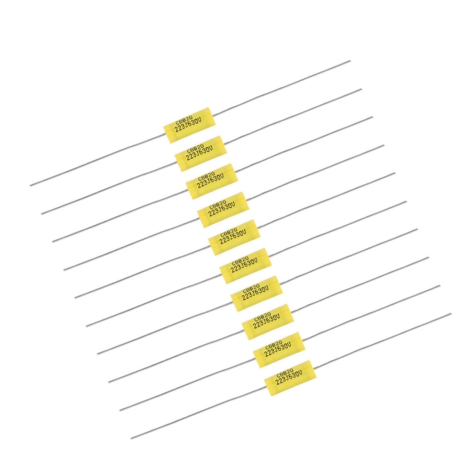 Hyuduo 10Pcs Axial Polyester Film Capacitor with 630V 0.022Uf for Radio Amplifier, Suitable for Old Radios Tube Amplifiers image number 6